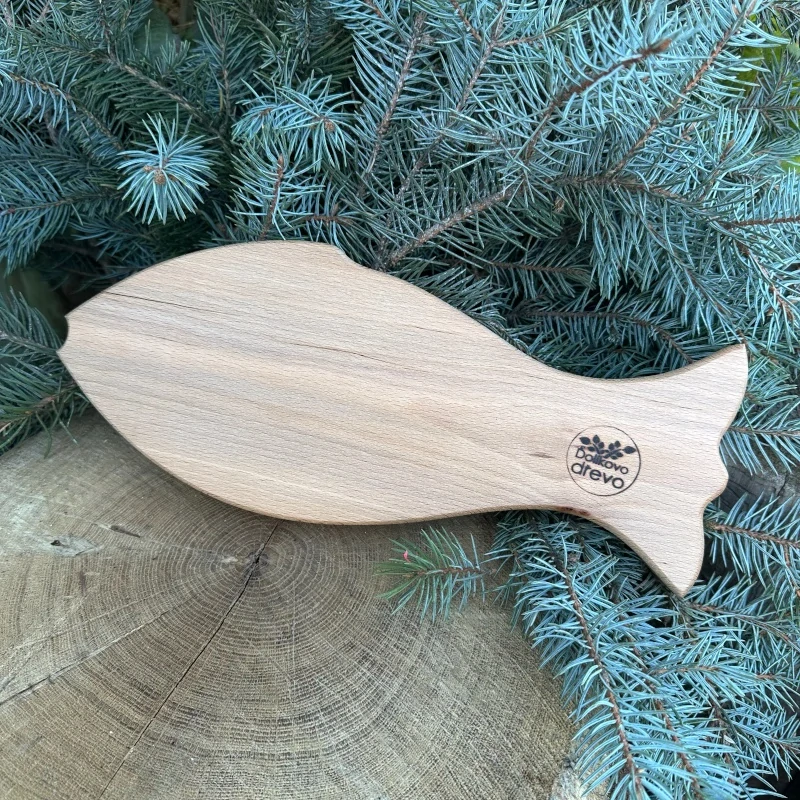 Vánoční rybka z masivního dřeva