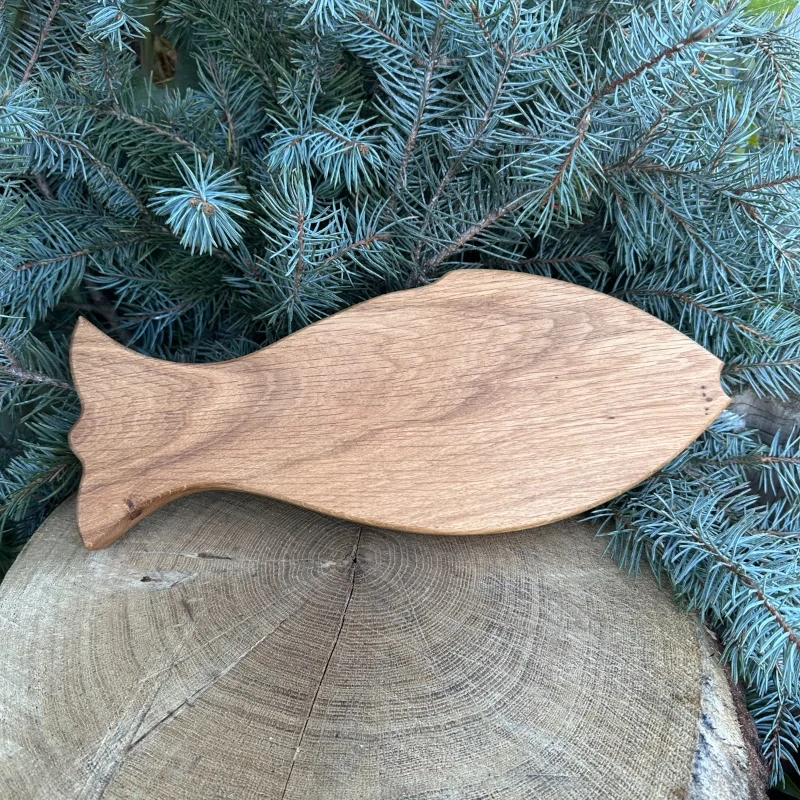 Vánoční rybka z masivního dřeva