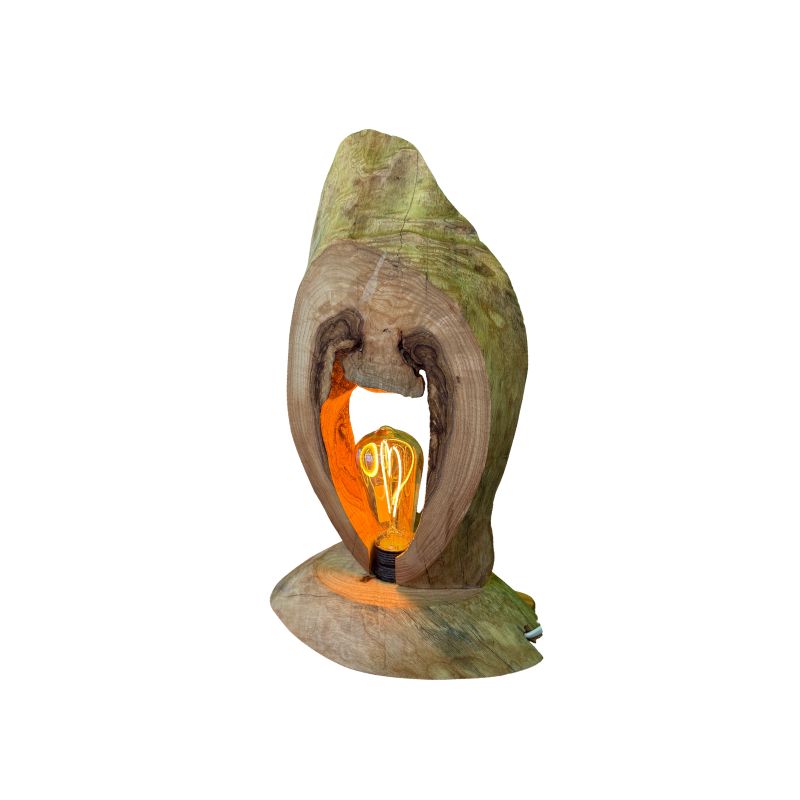 Masivní dubová lampa – ruční designový originál
