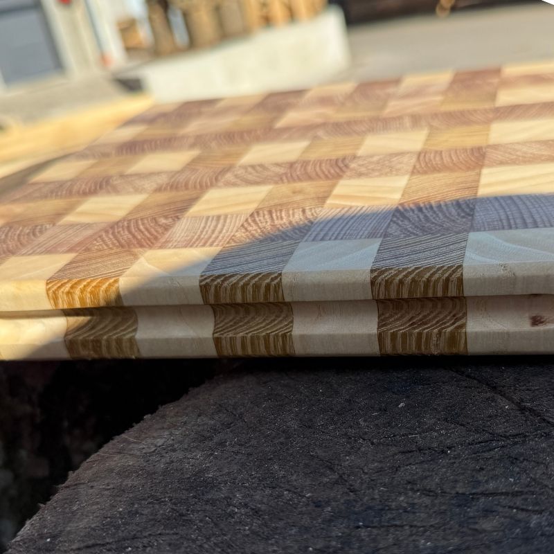 Řeznické prkénko mozaika - úchyty