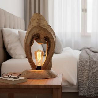 Masivní dubová lampa – ruční designový originál