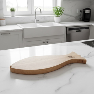 Vánoční rybka z masivního dřeva